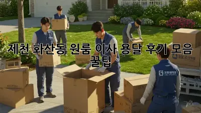 제천 화산동 원룸 이사, 용달 후기 모음 & 꿀팁!